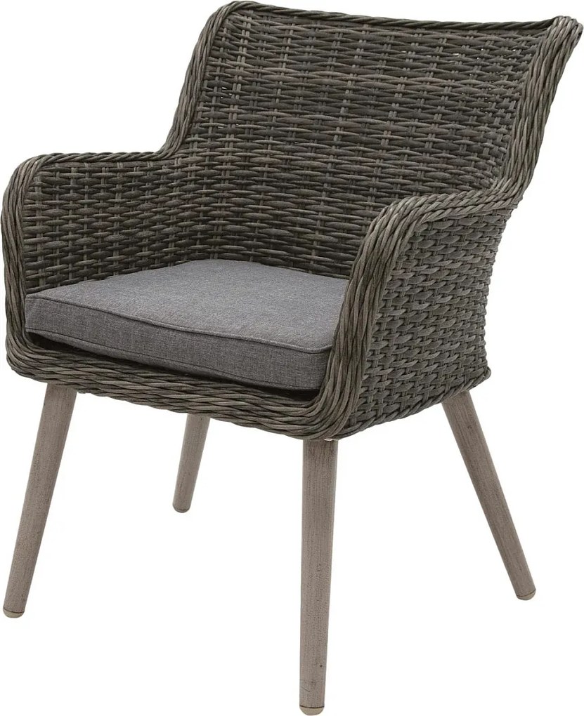 Zestaw ogrodowy rattanowy MALIBU 1+6 (szary)