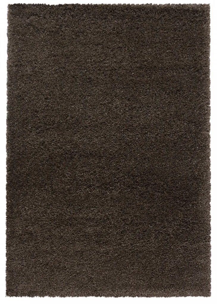 Dywan shaggy Fluffy Super Soft ciemny brąz 140 cm x 200 cm