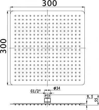 Kwadratowa deszczownica DPG2005