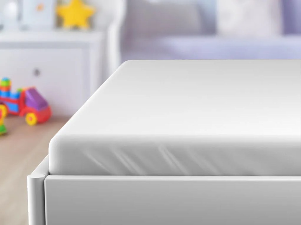 PrzytulneMieszkanie.pl Jersey prześcieradło białe 60 x 120 cm dla dziecka