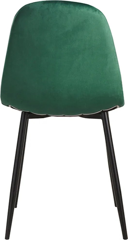 Zestaw 4 Krzese Teok Black Aksamitne