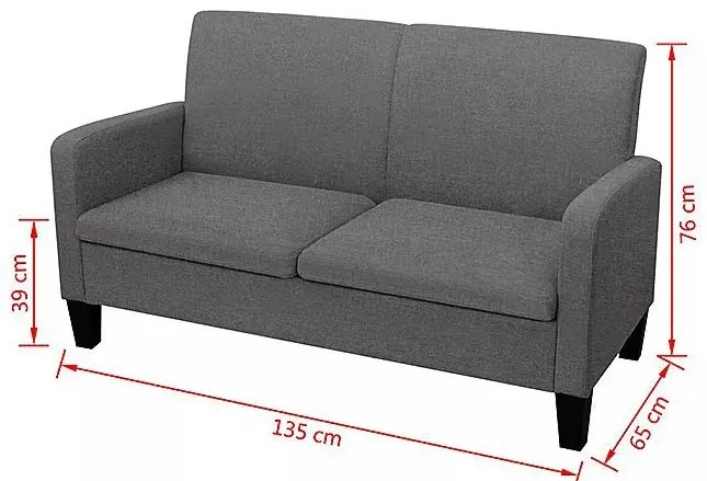 Stylowa kanapa Ezorep 2Q - ciemnoszara