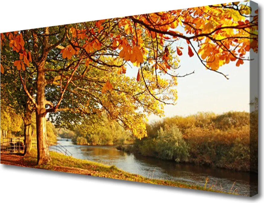 Obraz canvas Drzewo nad Lustrem Jeziora