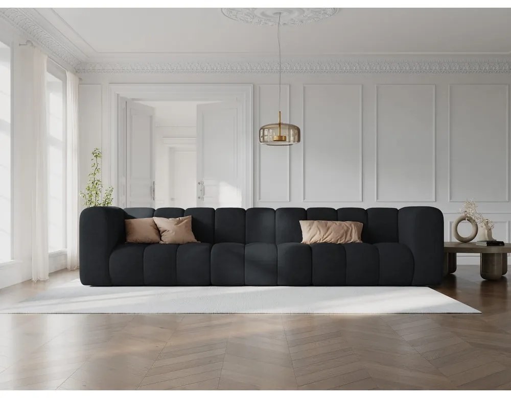 Czarna sofa 318 cm Lupine – Micadoni Home