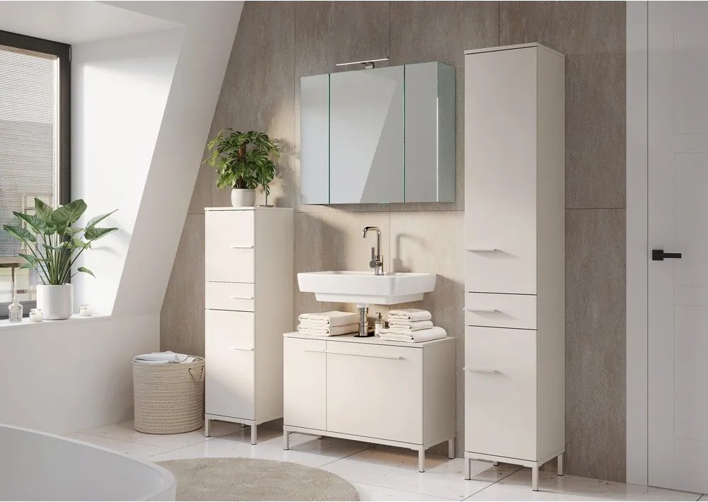 Szara szafka łazienkowa 80x71 cm – Germania