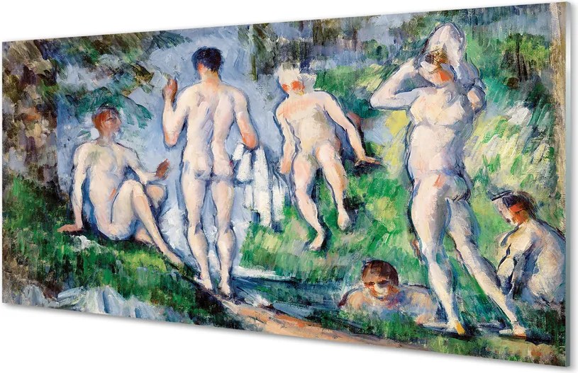 Panel szklany do Kuchni Kąpiący się - Paul Cézanne