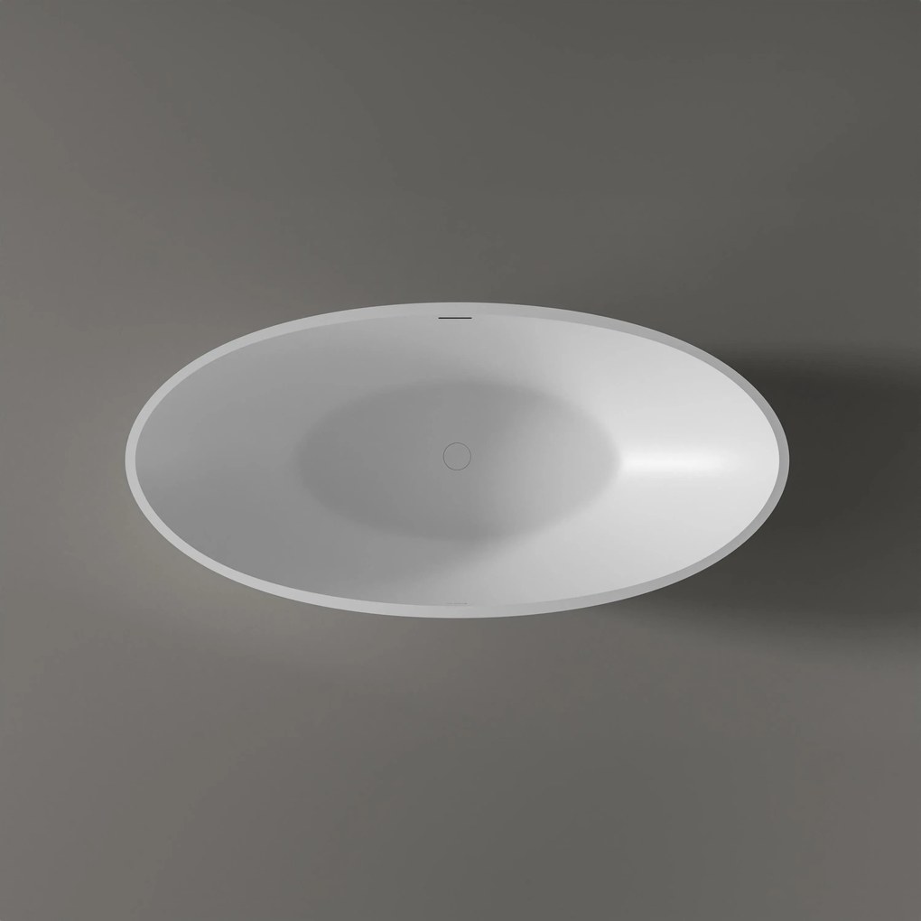 Wolnostojąca wanna z odlewu mineralnego RIO STONEBiała - 180 x 85 x 52 cm - dostępna w wersji matowej lub na wysoki połysk