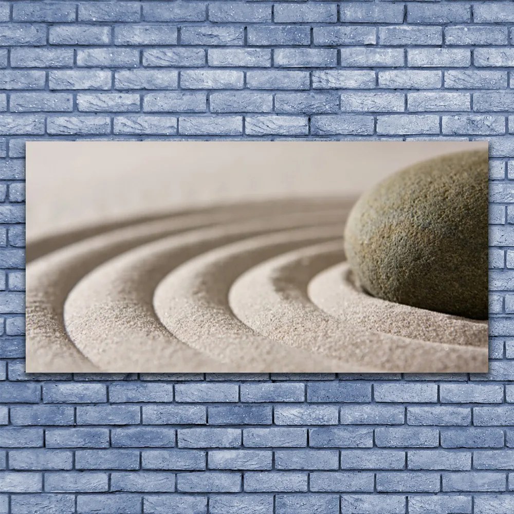Obraz canvas Artystyczna Kompozycja z Piasku i Kamieni
