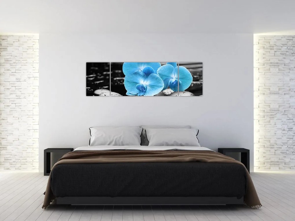 Obraz - Niebieska Orchidea (170x50 cm)