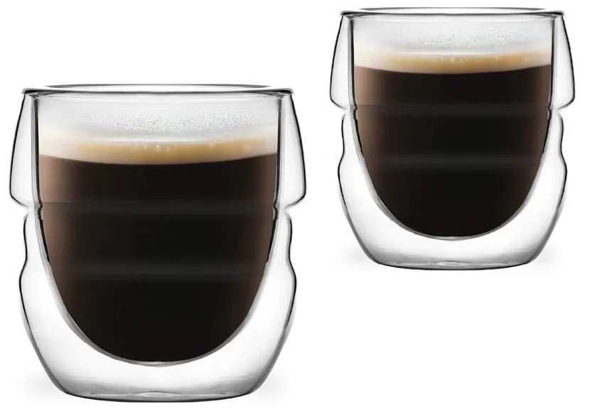 Zestaw 2 szklanek z podwójnymi ściankami Vialli Design Sferico, 70 ml