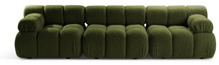 Zielona sofa modułowa z materiału bouclé 282 cm Bellis – Micadoni Home