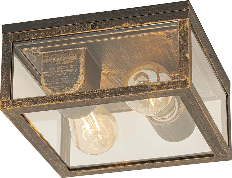 Lampa sufitowa vintage antyczne złoto IP44 2-światła - Charlois
