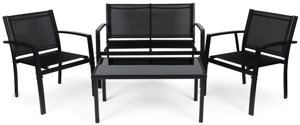 Zestaw mebli ogrodowych Aruba - 2 fotele, sofa, stolik, nowoczesne meble na taras i balkon