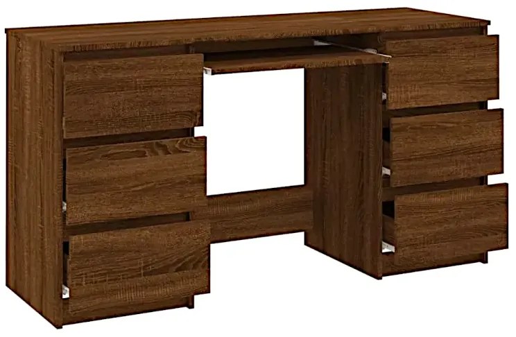 Minimalistyczne biurko w kolorze brązowego dębu K5-K10