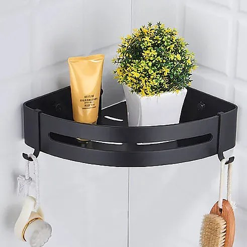 Czarna nowoczesna półka prysznicowa S6-B34