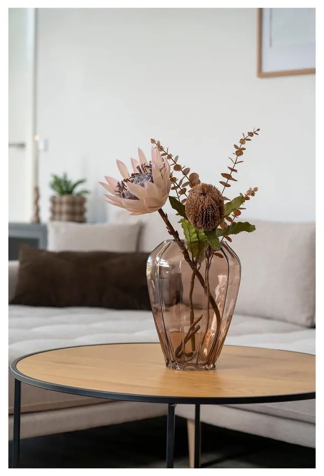 Brązowy szklany wazon (wysokość 29 cm) – House Nordic