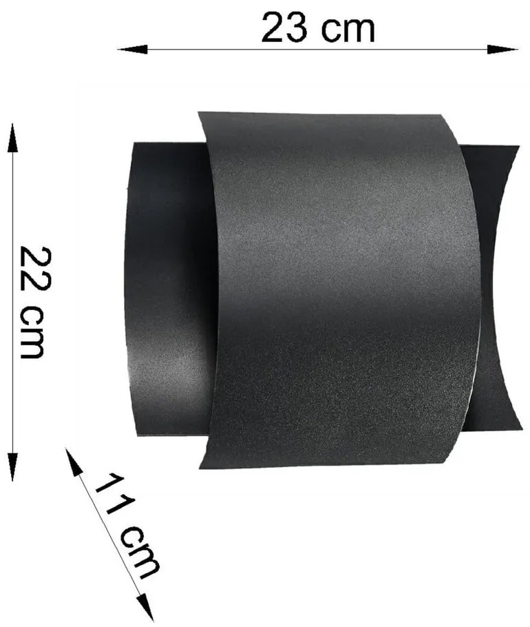 Czarny kinkiet Sollux Forgmi