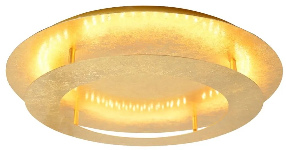 Lampa sufitowa LED w kolorze złota z metalowym kloszem 40x40 cm Merle – Candellux Lighting