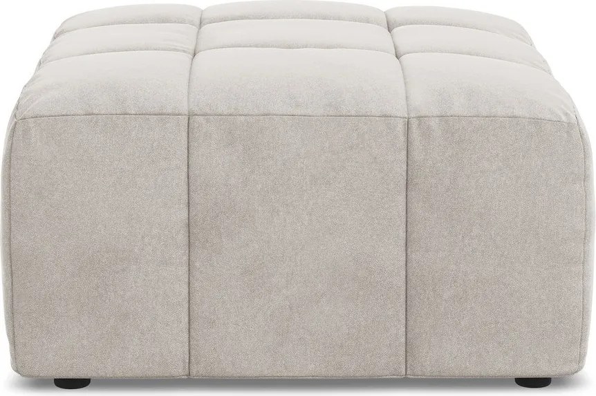 Beżowy aksamitny podnóżek Aloha – Makamii