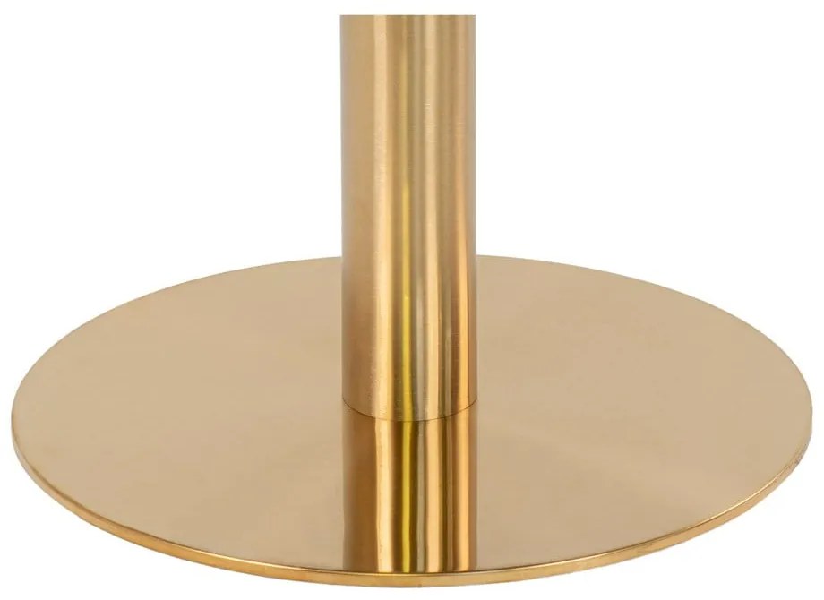 Okrągły stół z blatem w dekorze marmuru ø 90 cm Bolzano – House Nordic