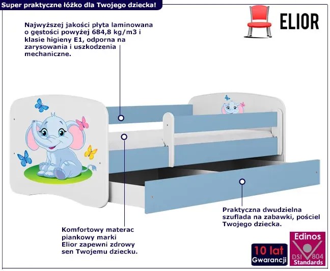 Łóżko dla chłopca z materacem mix 80x160 W4-L21