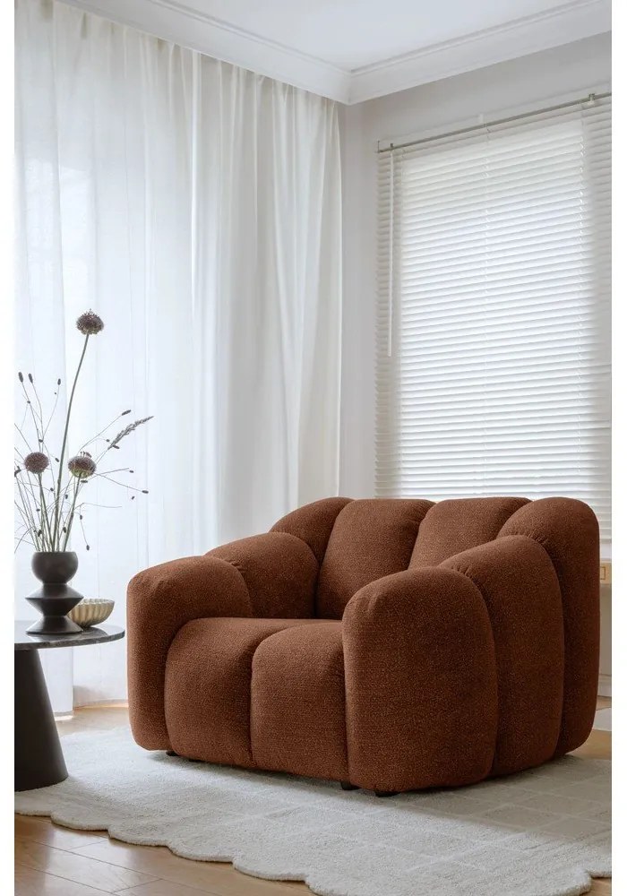 Fotel w kolorze terakoty Shell – Miuform