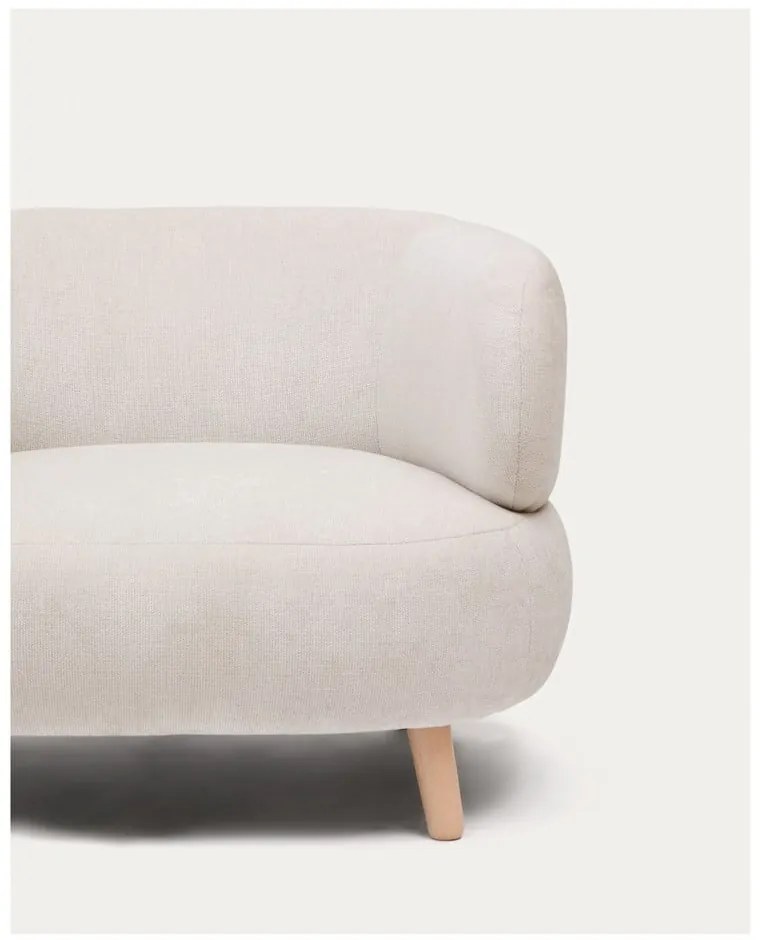 Beżowy fotel z tkaniny szenilowej Luisa – Kave Home