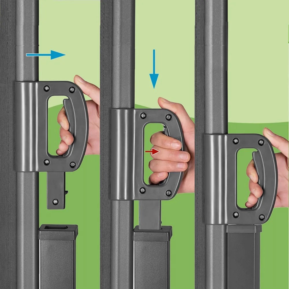 Boczna markiza NOSARA na taras, 180x300cm, antracyt Casaria