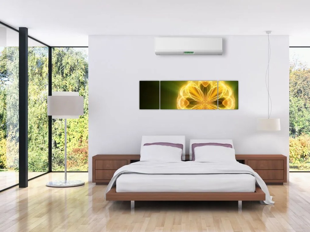 Obraz żółtego kwiatu (170x50 cm)