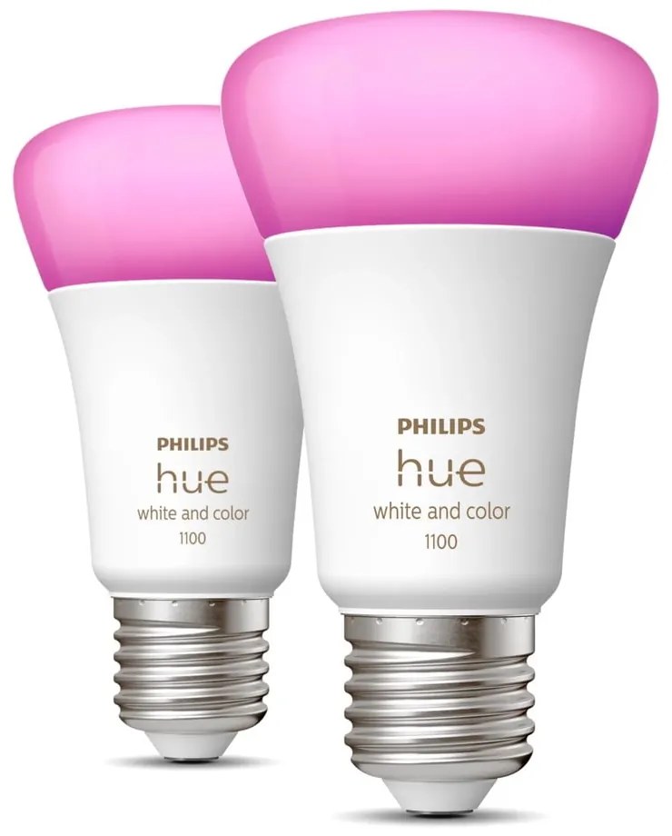 Inteligentne żarówki zestaw 2 szt. LED z gwintem E27, 11 W zestaw 2 szt. White and color ambiance – Philips Hue