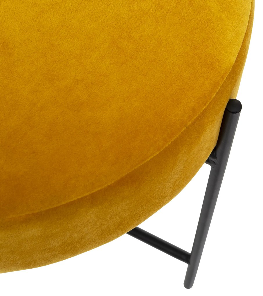 Taboret welurowy ARTY, Ø 47 cm