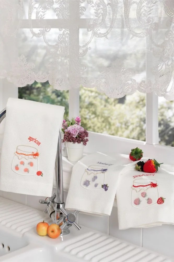 Ręczniki kuchenne JAMS, 3 szt Biały Zestaw (3szt., 40x60 cm)