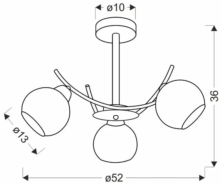 Złota nowoczesna lampa wisząca - D248 Adefis