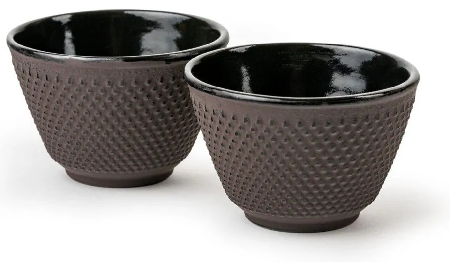 Bordowe żeliwne filiżanki zestaw 2 szt. 100 ml Xilin – Bredemeijer