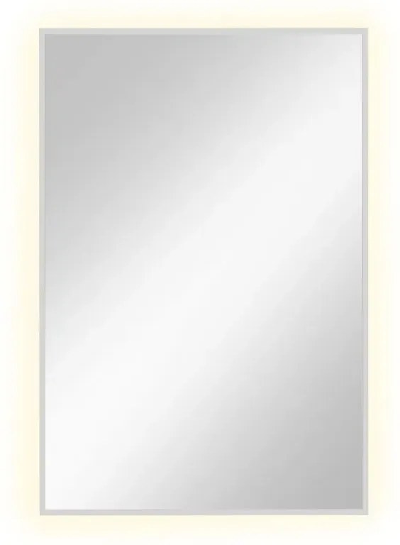 Lustro łazienkowe LUMO 90x60cm białe z oświetleniem LED BALTICA DESIGN