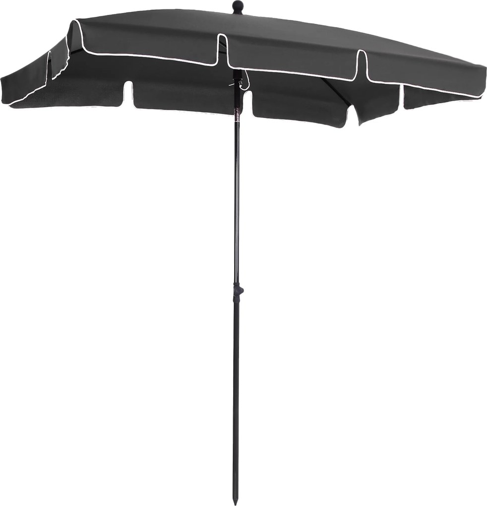 Outsunny Parasol Ogrodowy Składany Ochrona UV Szary Czarny Stylowy i Praktyczny do Ogrodu Balkonu Plaży | Aosom PL