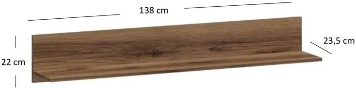 Nowoczesna półka ścienna N6-E55