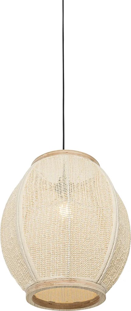 Orientalna lampa wisząca naturalna 35 cm - Rob