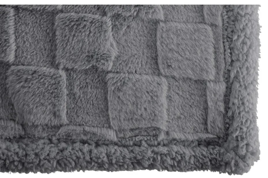 Szary koc z mikropluszu 150x200 cm Rava – Tiseco Home Studio