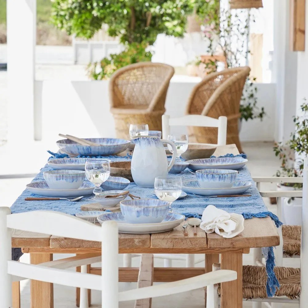 Biało-niebieska kamionkowa miska na makaron Costa Nova Brisa, ⌀ 23 cm