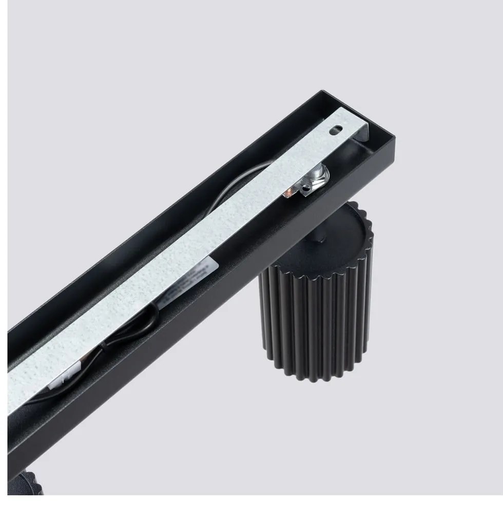 Czarna lampa punktowa 6,5x117 cm Gleam – Sollux