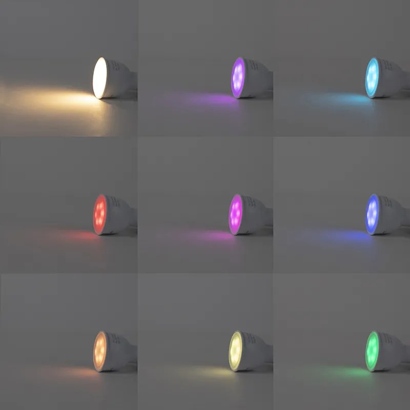 Inteligentna lampa sufitowa stalowa z drewnem, w tym 4 WiFi GU10 - EmadoPrzemysłowy Oswietlenie wewnetrzne