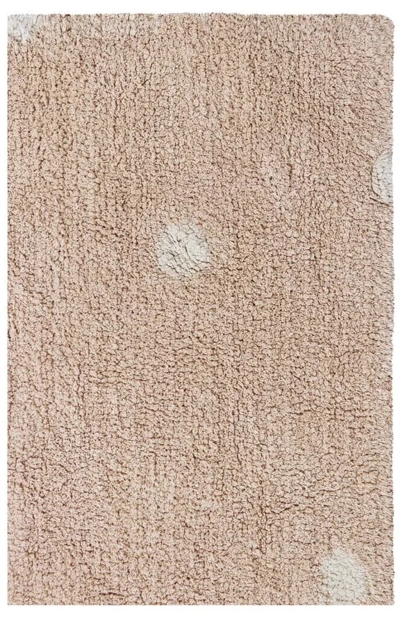 Jasnoróżowy bawełniany dywan dziecięcy tkany ręcznie odpowiedni do prania 100x150 cm Mini Dot Rose – Lorena Canals