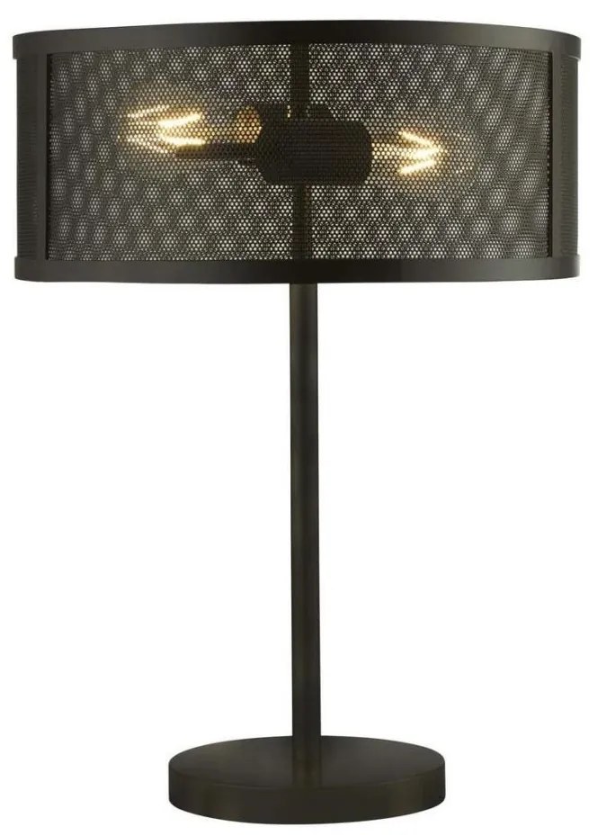 Searchlight EU2822-2BK - Lampa stołowa FISHNET 2xE27/60W/230V czarny