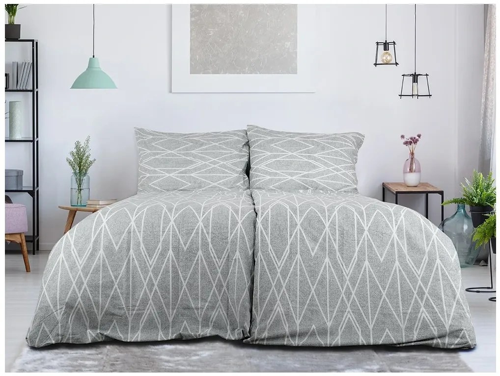 PrzytulneMieszkanie.pl PrzytulneMieszkanie.pl Kora Pościel z bawełny renforcé GRAY STRIPES szare Rozmiar pościeli: 70 x 90 cm | 140 x 200 cm