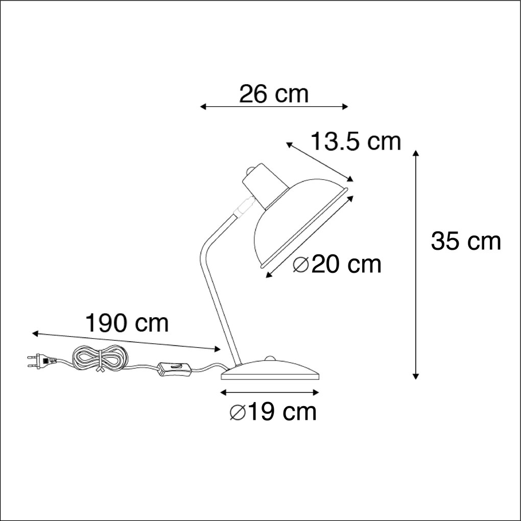 Inteligentna lampa stołowa zielona z brązem z WiFi P45 - Milou