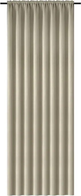 Zasłona OXFORD 140x270 cm, jasnobeżowa Zawieszanie: Taśma z wiązaniami