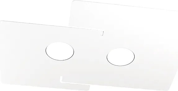 Lampa sufitowa LED ECHO Top Light w kolorze białym, prostokątna, metalowa, z 2 gniazdami na żarówki Gx53