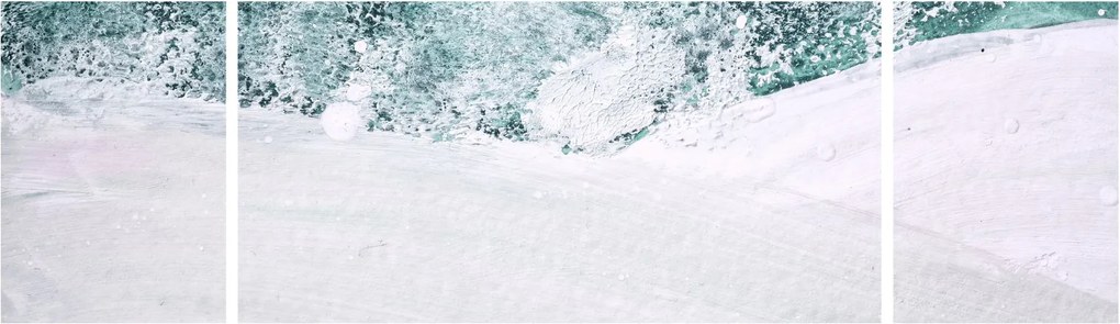 Obraz - Turkusowa abstrakcja (170x50 cm)