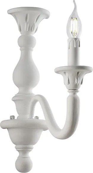 Lucca Shabby White Wooden Wall Light 1 Light .13 P.26 BL271-AP1-BCO